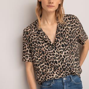 LA REDOUTE COLLECTIONS Blouse met dierenprint, korte mouwen