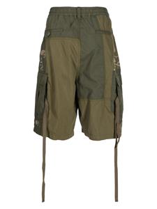 Mastermind World Elastische cargo shorts van katoenblend - Groen