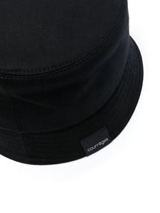 Courrèges Signature logo-appliqué bucket hat - Zwart