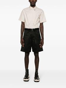 Sacai Katoenen chino shorts met wijde pijpen - Zwart
