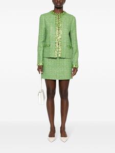Valentino metallic-threading tweed skirt - Groen