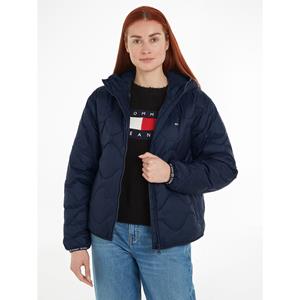 Tommy Jeans Steppjacke "TJW QUILTED TAPE HOOD PUFFER EXT", mit Kapuze, mit Logostickerei