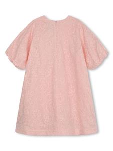 Kenzo Kids Katoenen jurk met geborduurde bloemen - Roze
