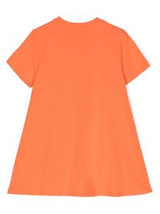 Kenzo Kids Elephant-print cotton T-shirt dress - Oranje