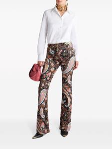 ETRO paisley-print flared trousers - Zwart