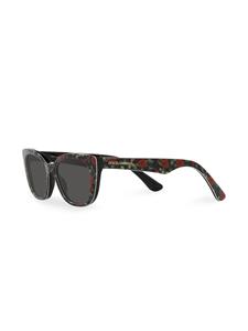 Dolce & Gabbana Kids floral-print cat-eye frame sunglasses - Zwart