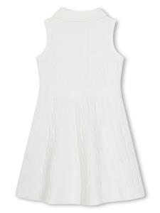 Michael Kors Kids Mouwloze midi-jurk met logo-reliëf - Wit
