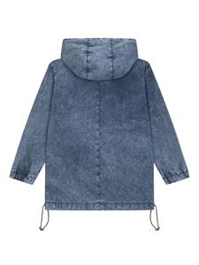 Dolce & Gabbana Kids K-Way hooded cotton windbreaker - Blauw