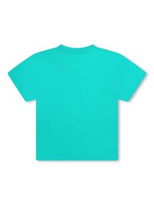 BOSS Kidswear Katoenen T-shirt met logoprint - Blauw