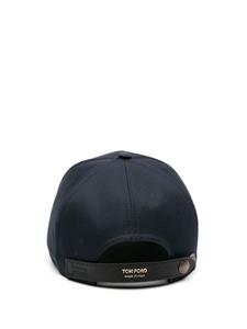TOM FORD logo-embroidered cotton cap - Blauw
