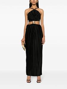 Cult Gaia Mitra pleated gathered gown - Zwart