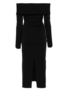 Roland Mouret Midi-jurk met lange mouwen - Zwart