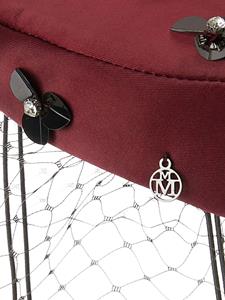 Maison Michel Tess crystal-embellished beret - Rood