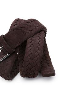 Canali braided suede belt - Bruin