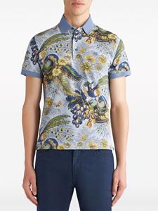 ETRO Poloshirt met bloemenprint - Blauw