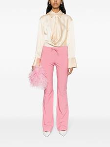 Blumarine Zampa bow-detail flared trousers - Roze