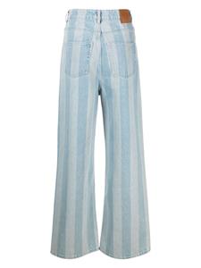 Nanushka Josine high waist jeans met wijde pijpen - Blauw