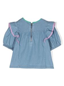 Stella McCartney Kids Shirt met ruches - Blauw