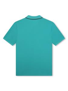 BOSS Kidswear Poloshirt met logo-reliëf - Blauw