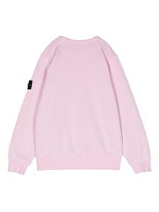 Stone Island Junior Katoenen sweater met Compass-logopatch - Roze