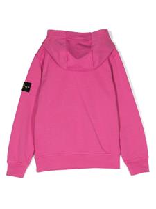 Stone Island Junior Katoenen hoodie - Roze