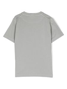 Stone Island Junior Katoenen T-shirt met logopatch - Grijs