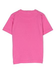 Stone Island Junior Compass-patch cotton T-shirt - Roze