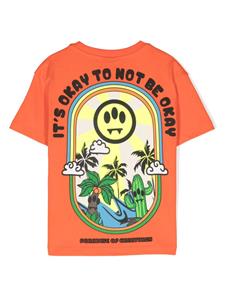 Barrow kids Katoenen T-shirt met logoprint - Oranje