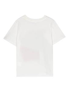 Stella McCartney Kids Katoenen T-shirt met logoprint - Wit