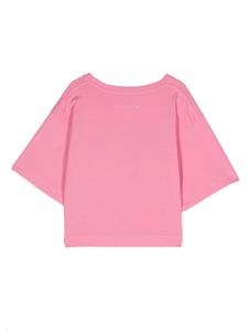 MM6 Maison Margiela Kids glitter-embellished T-shirt - Roze