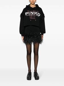 PINKO logo-print hoodie - Zwart