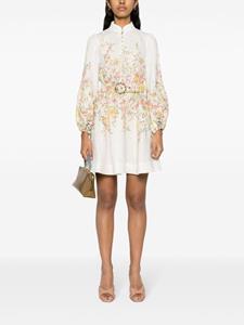 ZIMMERMANN floral-print belted minidress - Wit