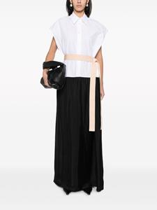 Fabiana Filippi cap-sleeve cotton shirt dress - Zwart