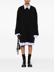 MM6 Maison Margiela mini sweatshirt dress - Zwart