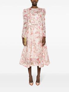 ZIMMERMANN Matchmaker floral-print midi dress - Roze