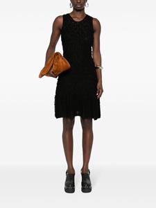Chloé frayed flared dress - Zwart