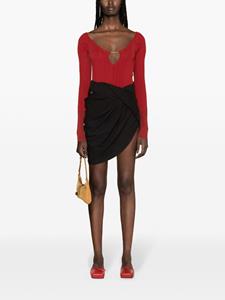 Jacquemus La Jupe asymmetric miniskirt - Zwart