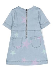 Stella McCartney Kids Midi-jurk met sterrenprint - Blauw