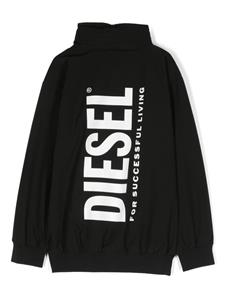 Diesel Kids logo-print jacket - Zwart