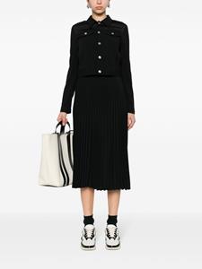 MM6 Maison Margiela pleated midi skirt - Zwart