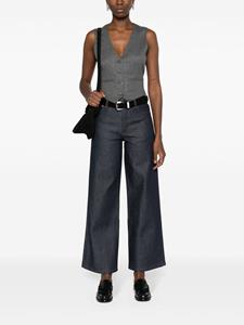 APC Elisabeth high-rise straight-leg cotton jeans - Blauw