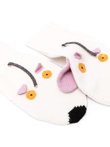 Marni Mouse Puppet mittens - Wit