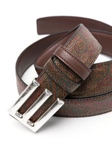 ETRO paisley-print logo-buckle belt - Bruin