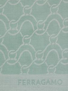 Ferragamo Sjaal met gerafelde afwerking - Groen