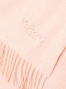 Mulberry Sjaal met geborduurd logo - Roze