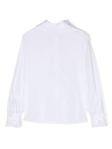 Monnalisa Shirt met geborduurd wapenschild - Wit