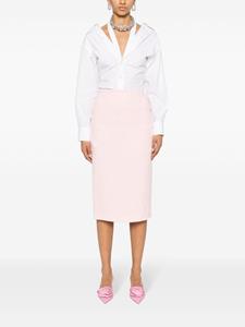 Nº21 tweed fitted midi skirt - Roze