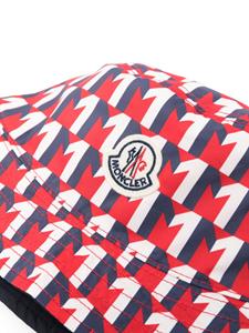 Moncler logo-patch bucket hat - Blauw