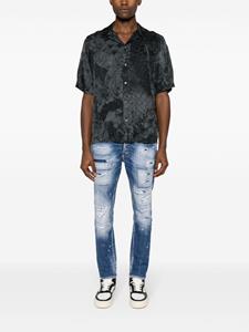 Dsquared2 ripped mid-rise tapered jeans - Blauw