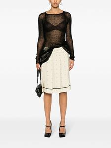Nº21 silk pleated mini skirt - Beige